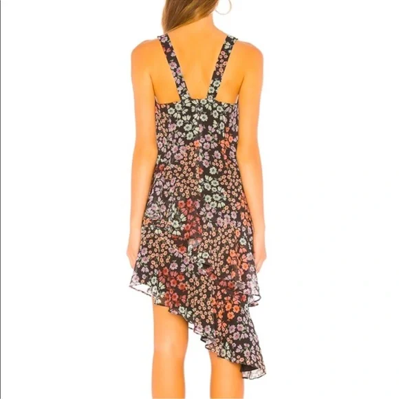 Lovers + Friends Floral Chiara Midi Dress Size XS | Asymmetric Hem - Picture 12 of 12